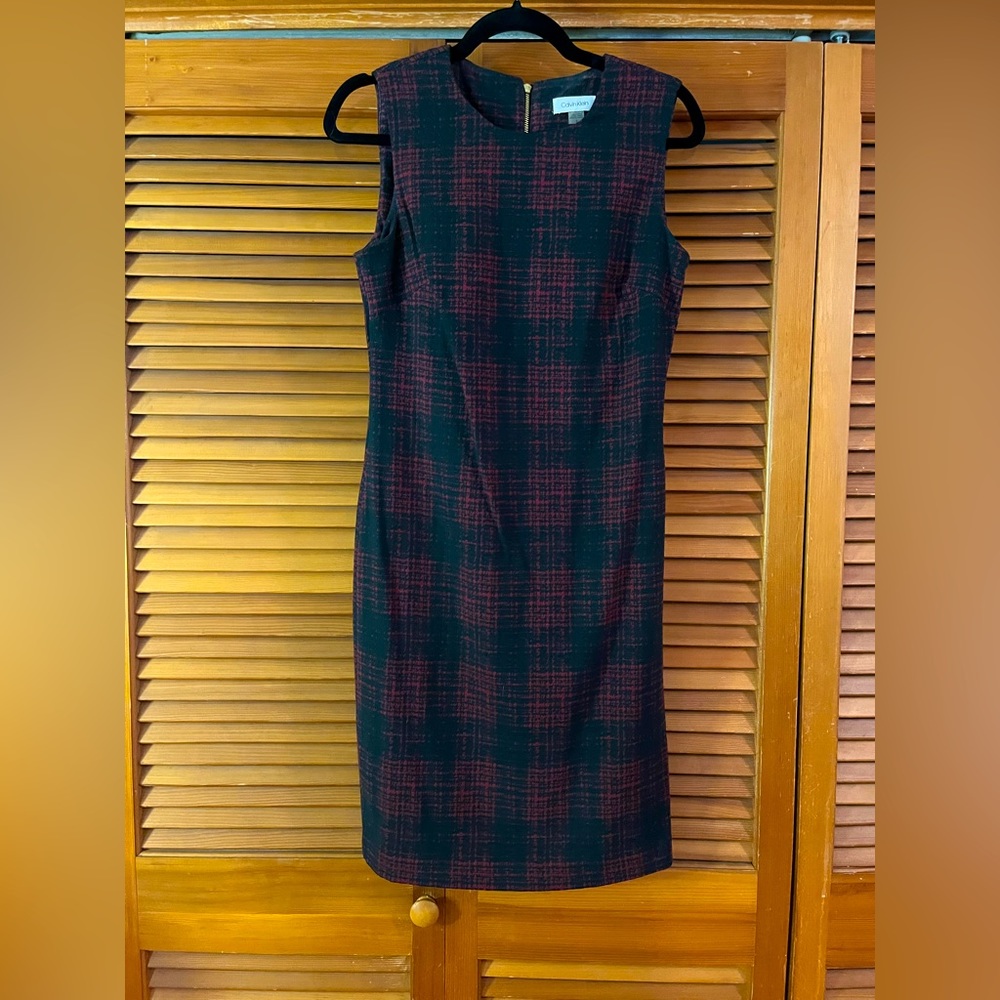 Plaid Sheath Dress - Calvin Klein - Size 6